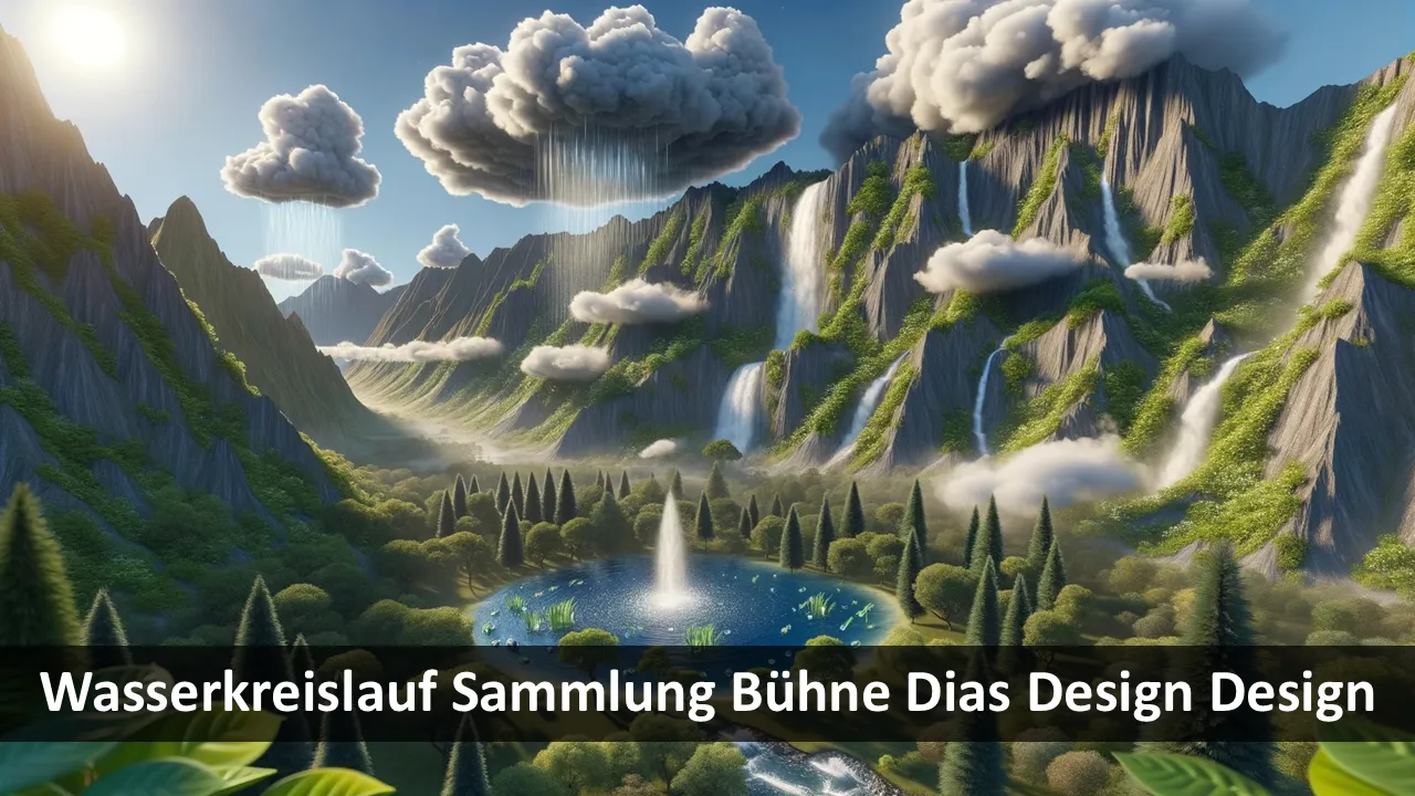 Bühnenfoliendesign der Water Cycle Collection für Geschäftspräsentationen