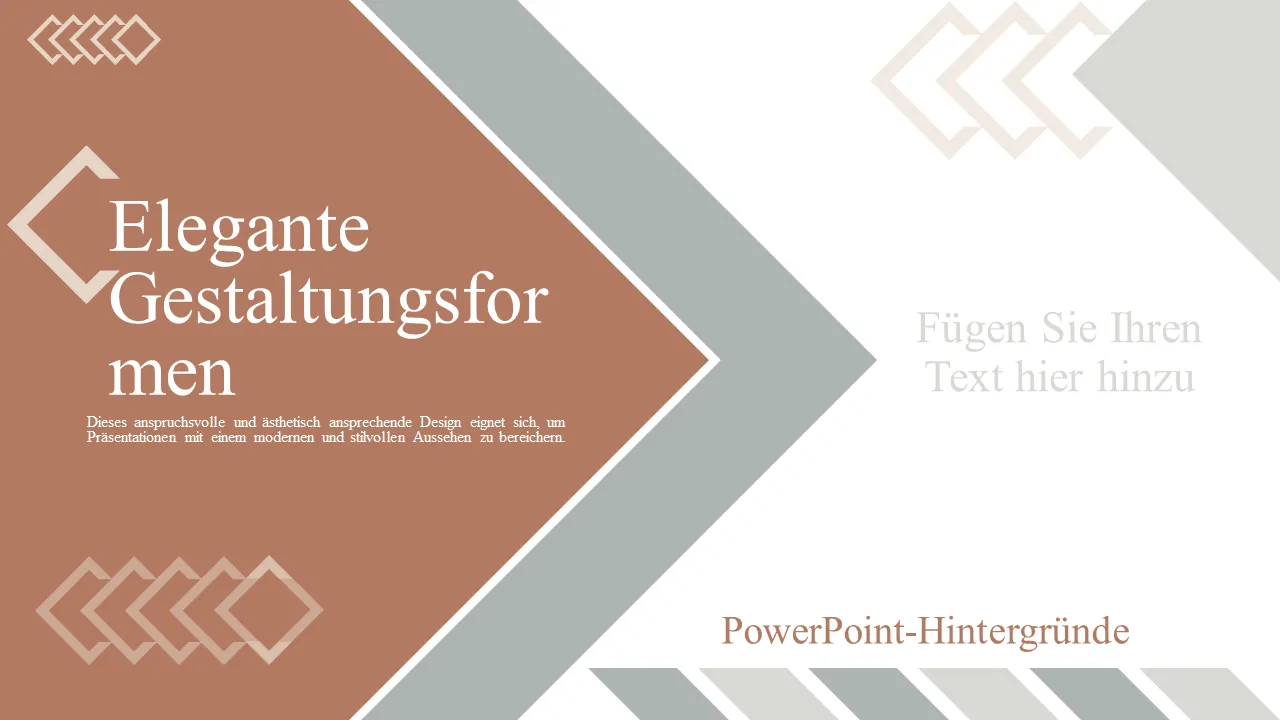 Elegantes Design formt Powerpoint-Hintergründe