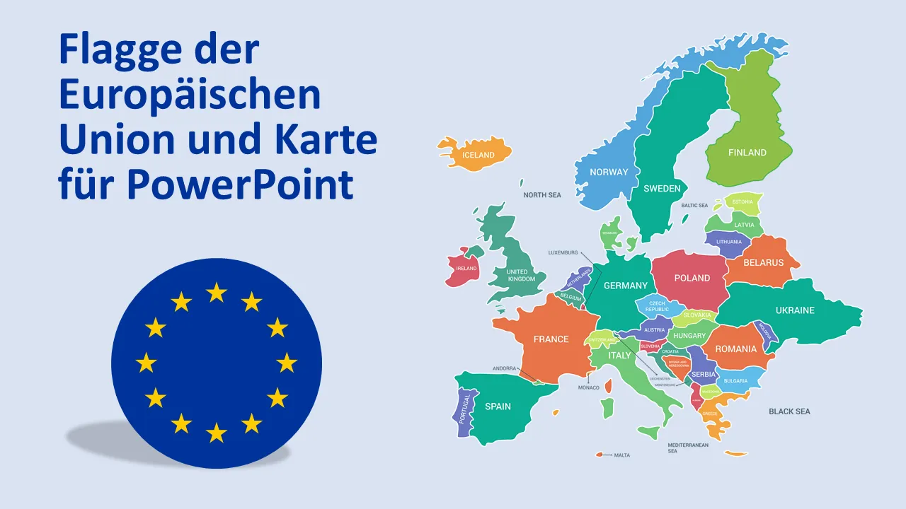 Flagge der Europäischen Union für Powerpoint