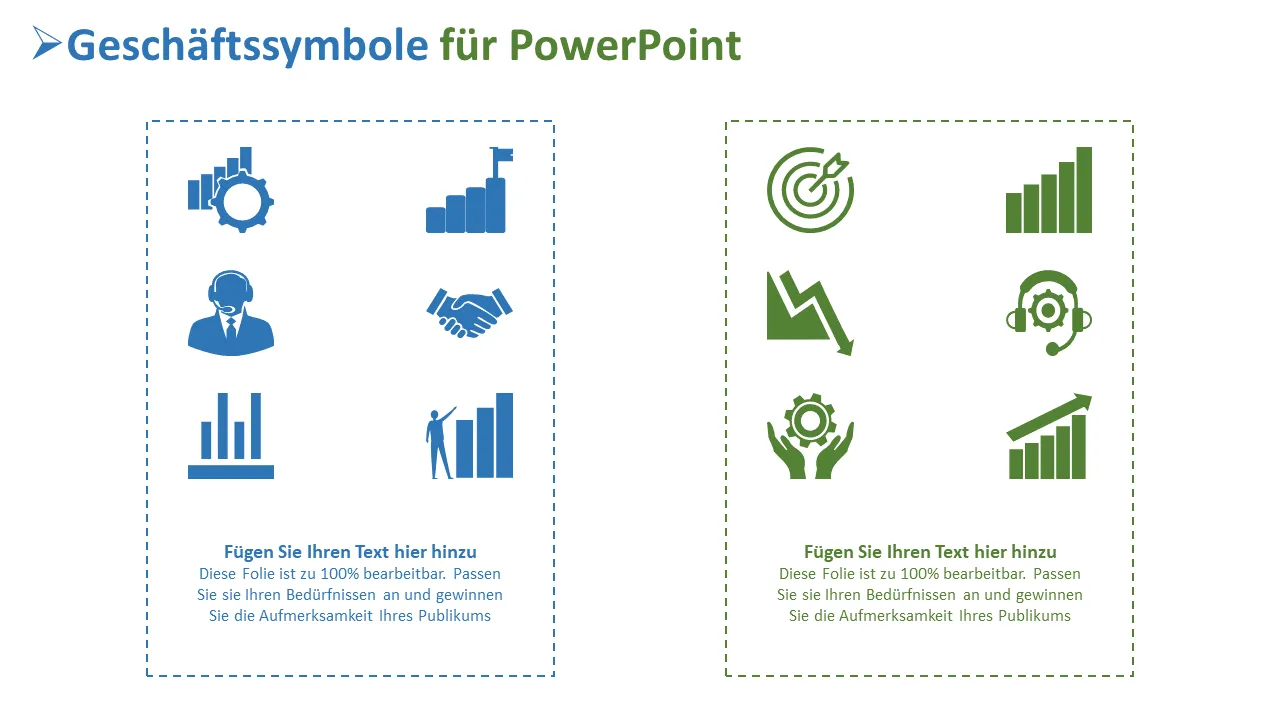 Geschäftssymbole für Powerpoint