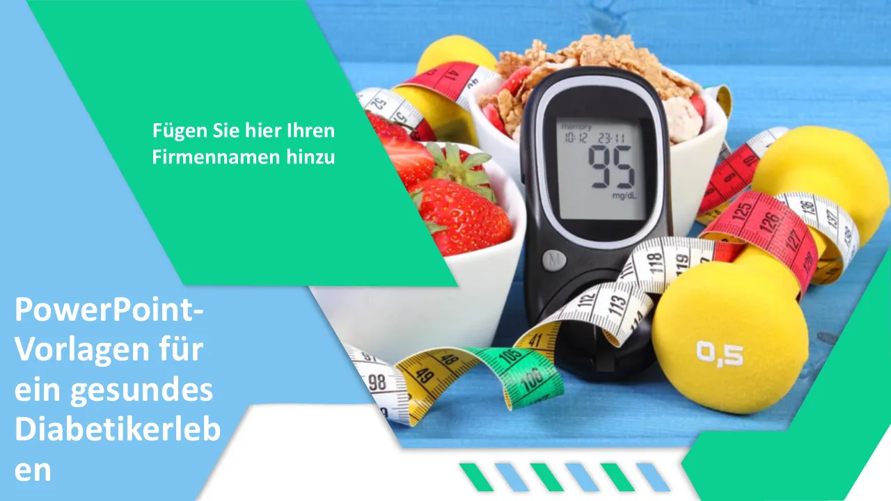 Gesundes Diabetikerleben PowerPoint-Vorlagen für Geschäftspräsentationen