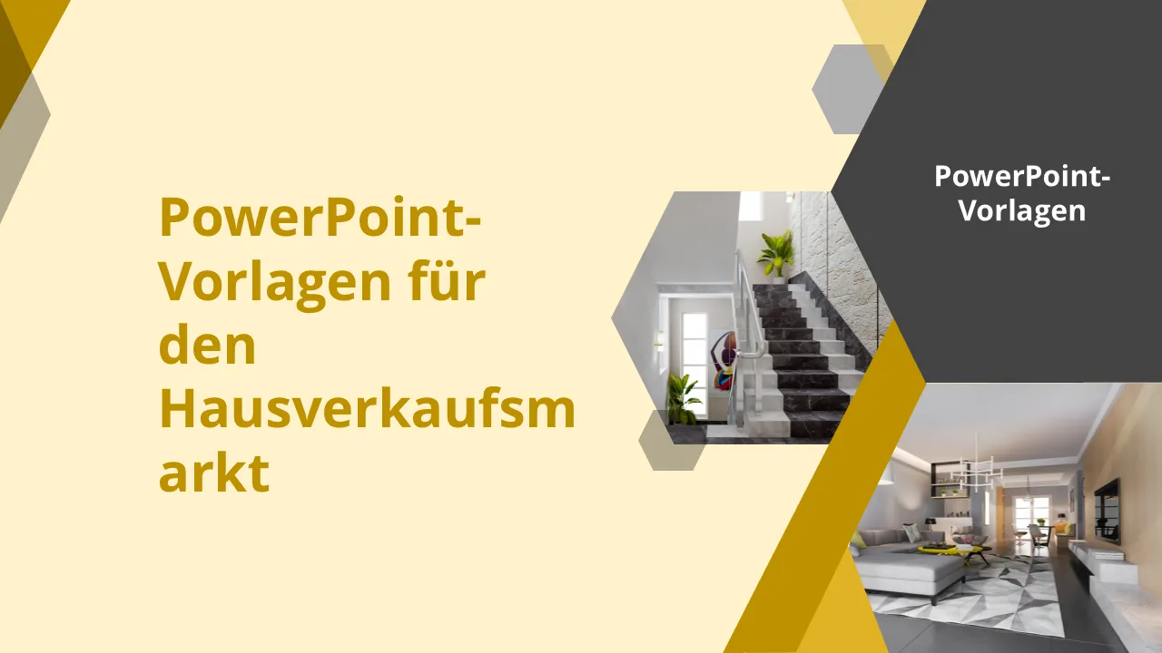 Hausverkaufsmarkt PowerPoint-Vorlagen für Geschäftspräsentationen