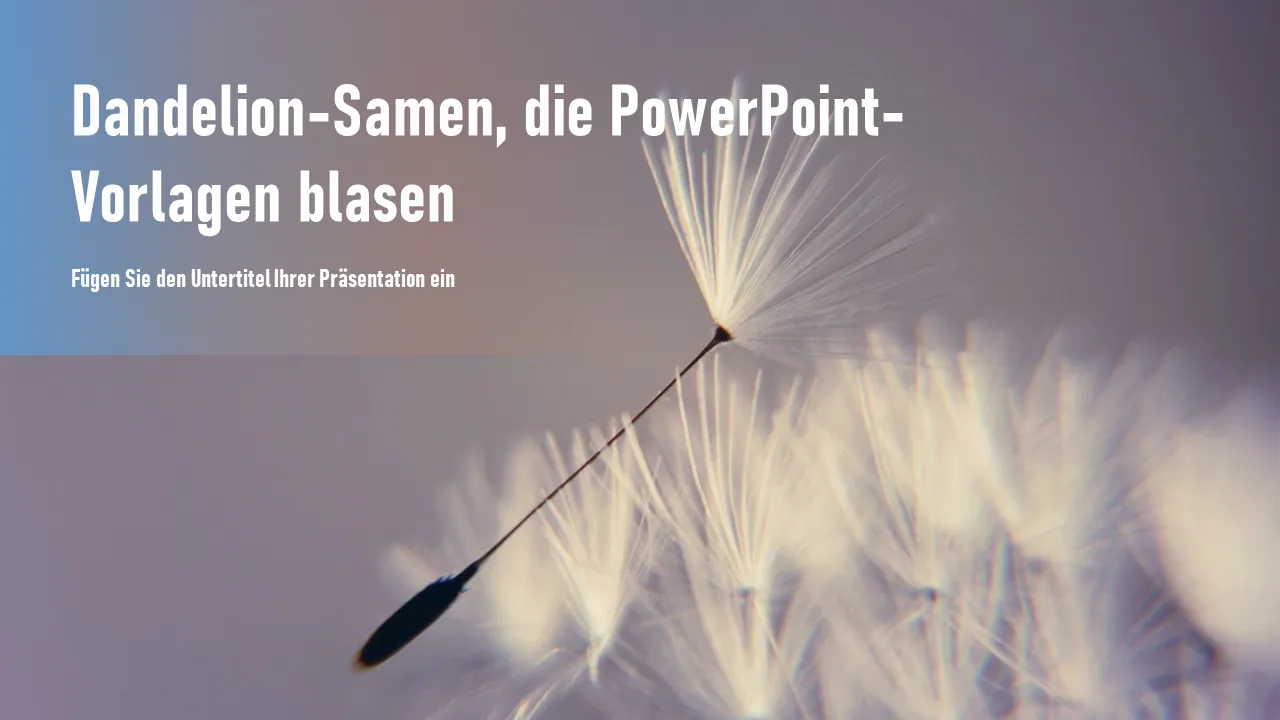 Löwenzahnsamen blasende Powerpoint-Vorlagen