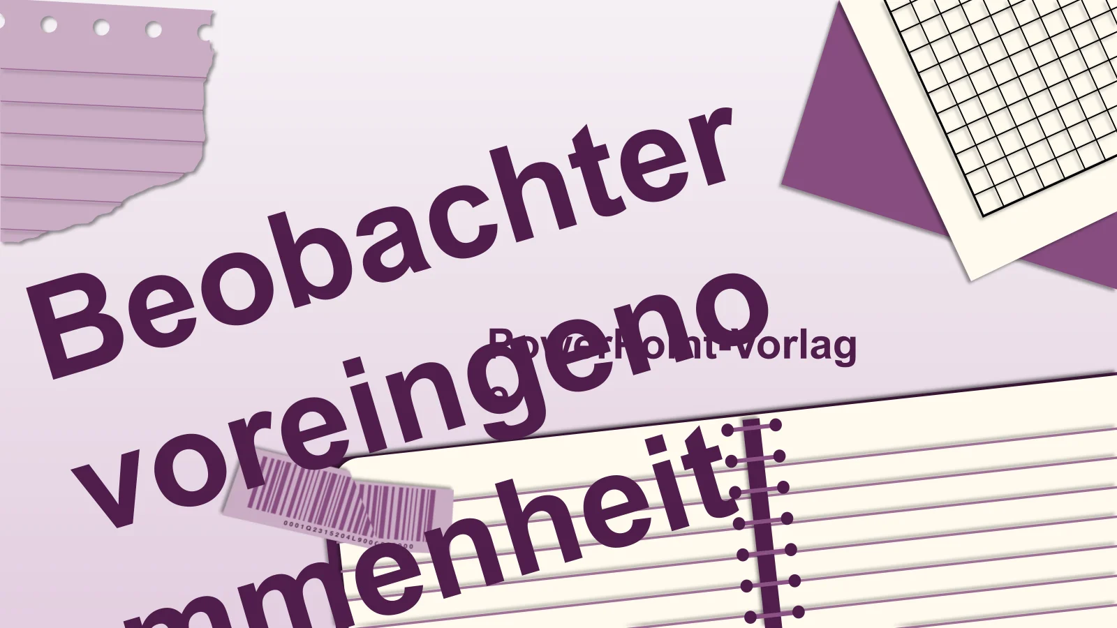 Observer Bias PowerPoint-Vorlage für effektive Präsentationen