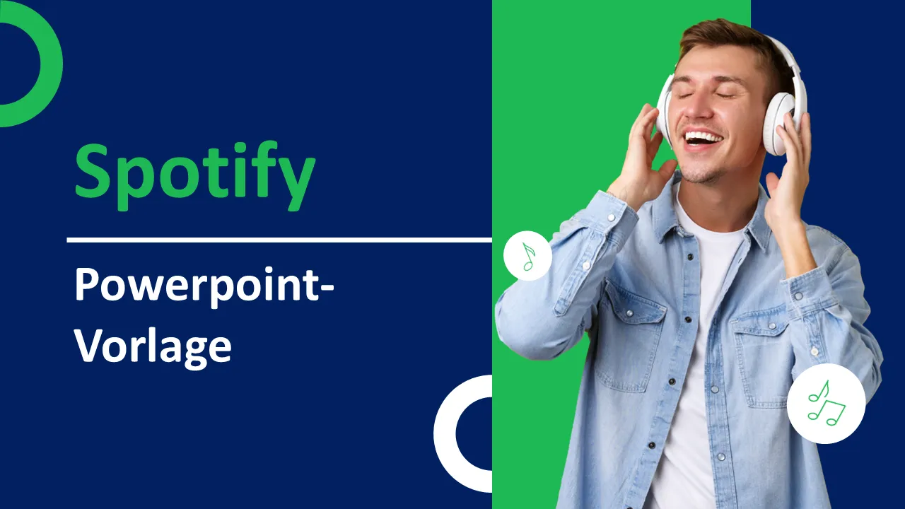PowerPoint-Vorlage mit Spotify-Thema