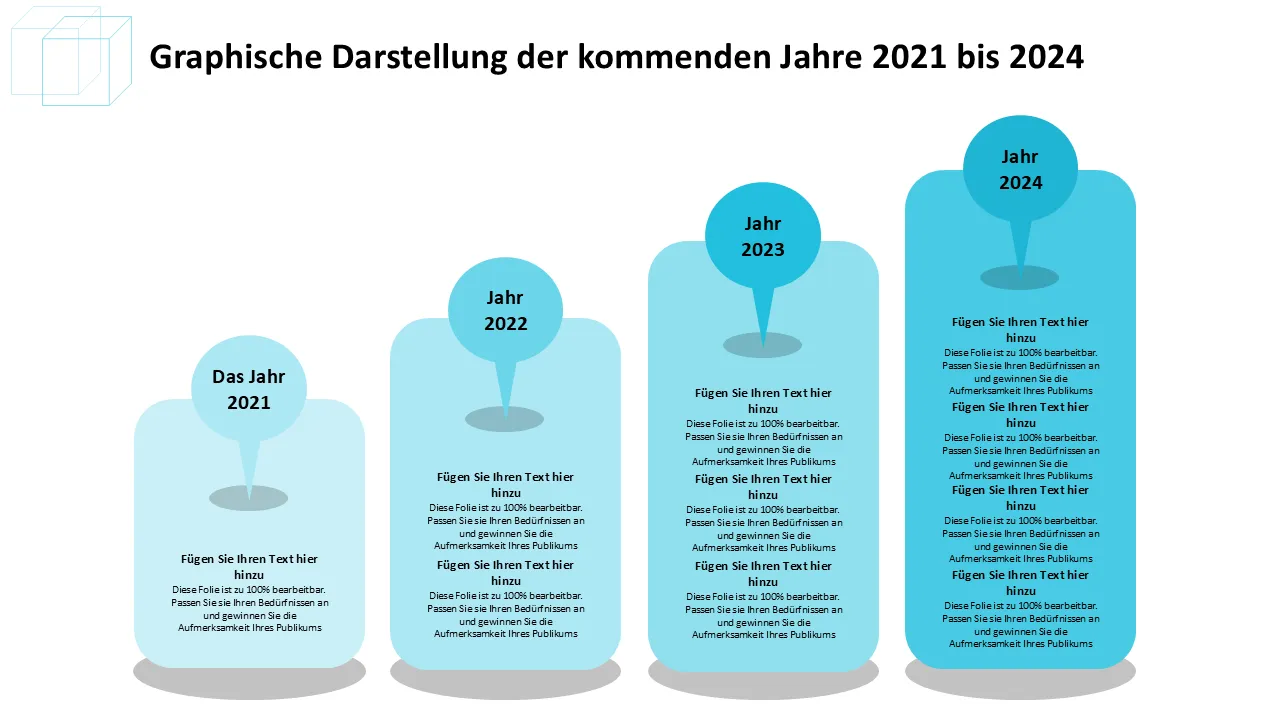 Produkt-Roadmap-Zeitleiste, grafische Darstellung der kommenden Jahre 2013 bis 2016, PowerPoint-Vorlagen, Folien für Geschäftspräsentationen