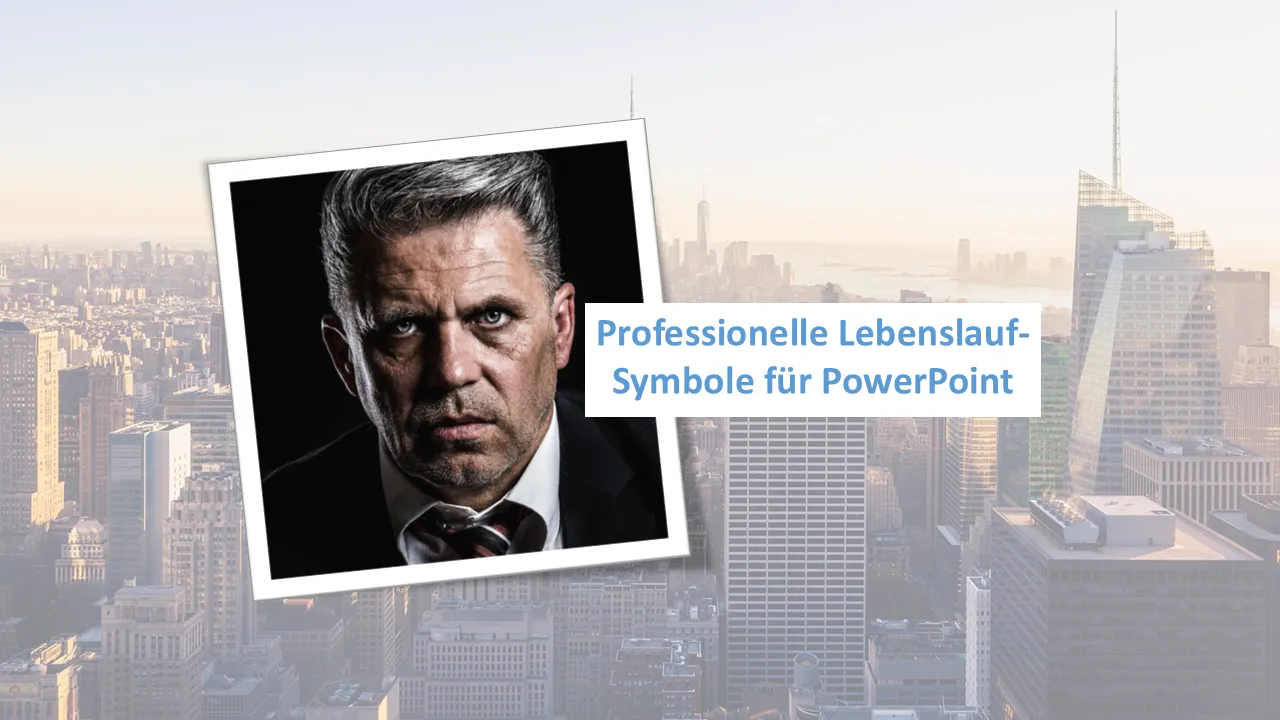 Professionelle Lebenslauf-Symbole für PowerPoint PowerPoint-Vorlage für professionelle Präsentationen