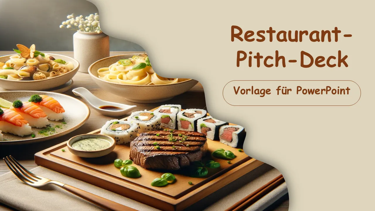 Restaurant Pitch Deck PowerPoint-Vorlage für Geschäftspräsentationen
