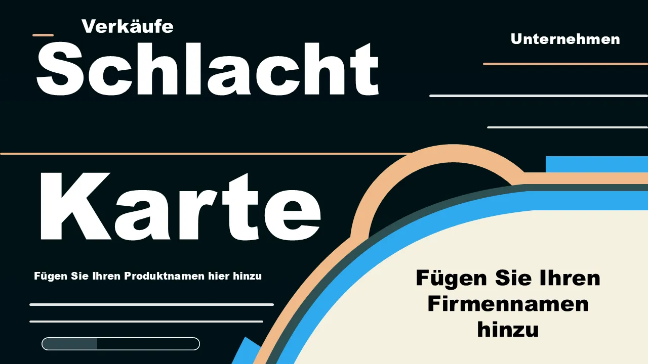 Sales Battle Card PowerPoint-Vorlage für Geschäftspräsentationen