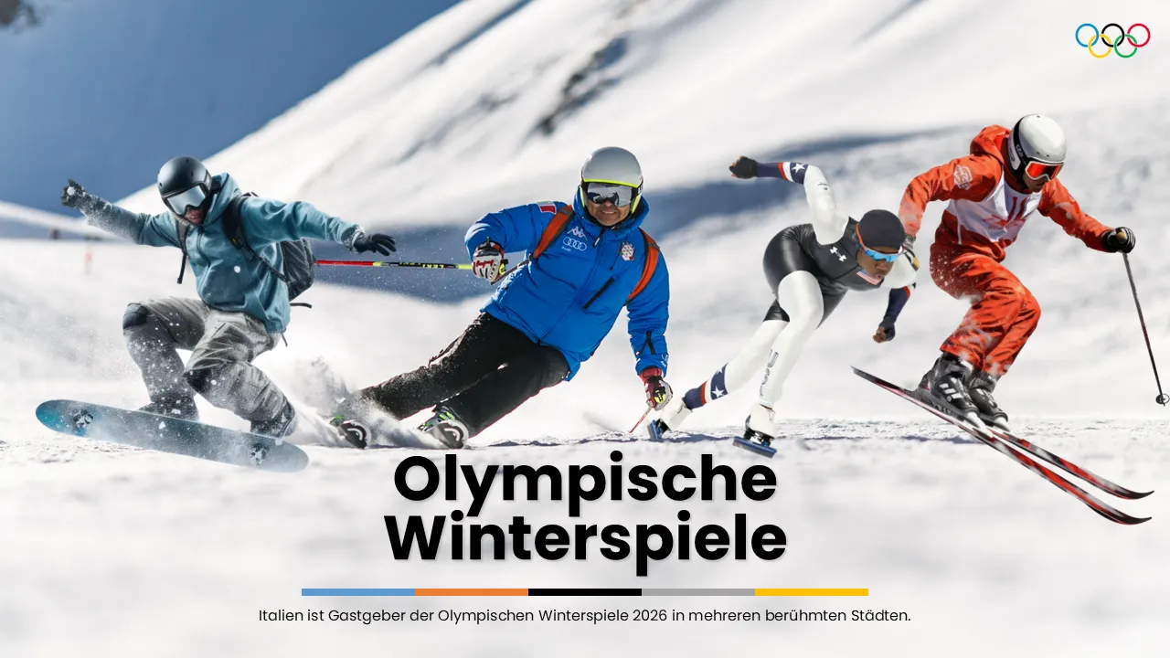 Testen Sie die Olympische PowerPoint-Vorlage