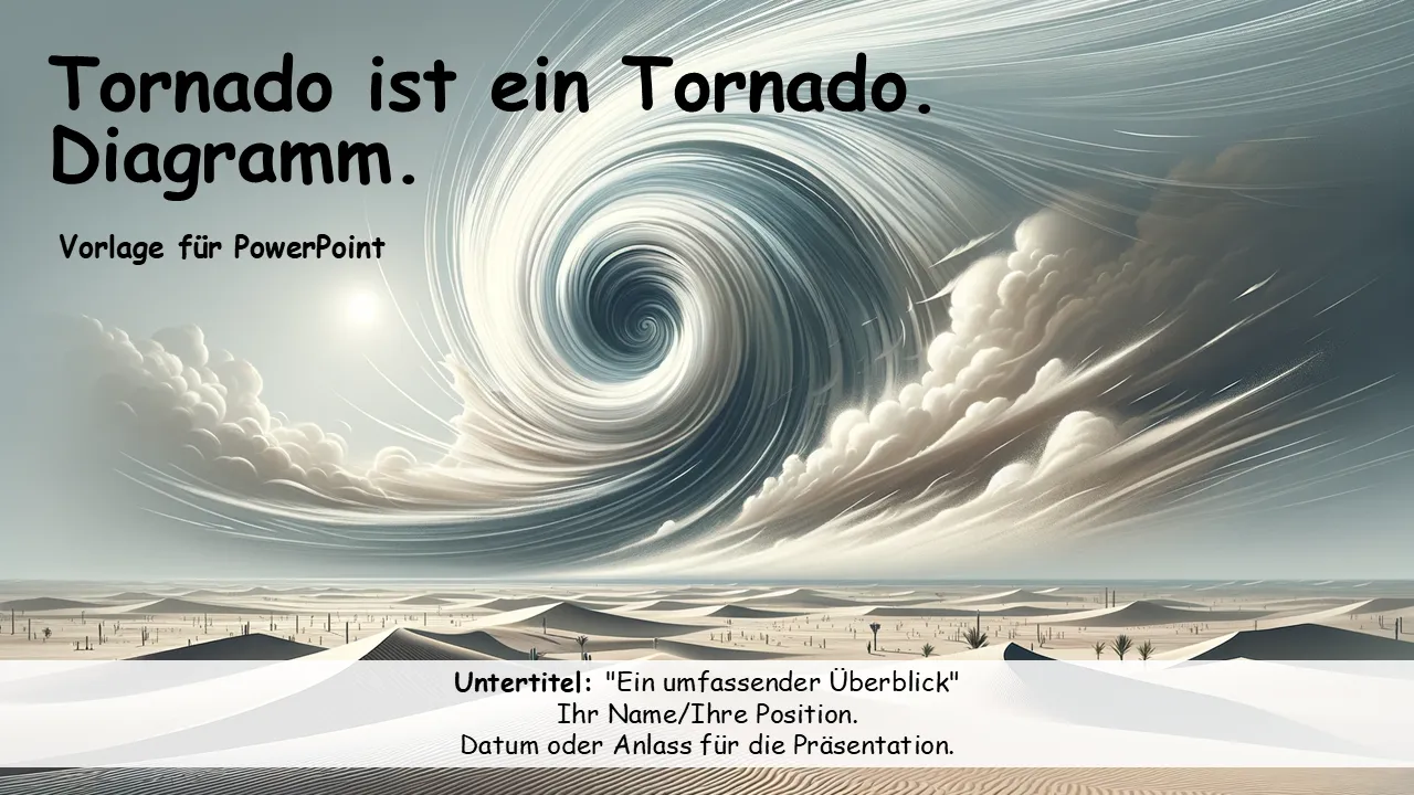 Tornado-Diagramm PowerPoint-Vorlage für Geschäftspräsentationen