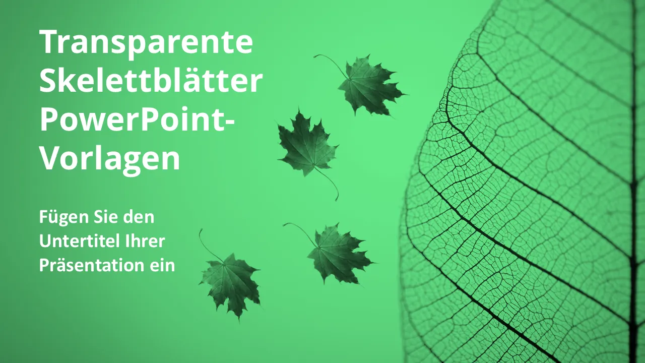 Transparente Skelettblätter PowerPoint-Vorlagen für Geschäftspräsentationen