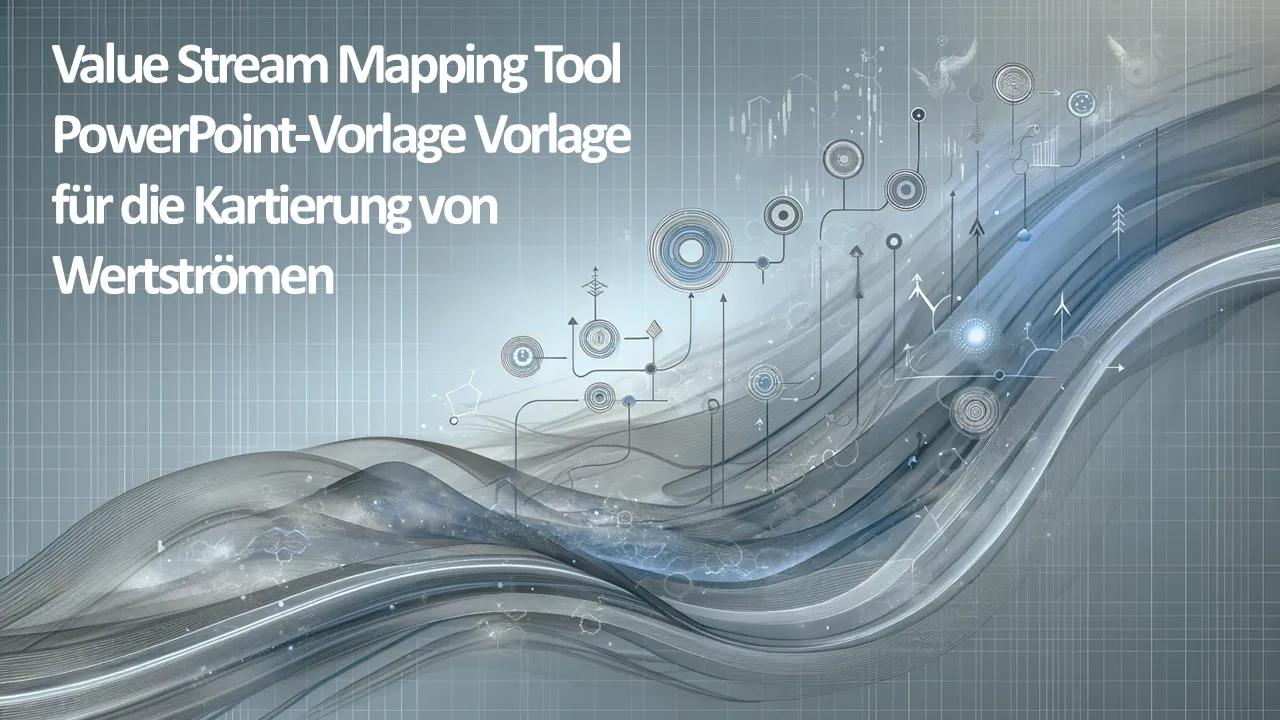 Wertstrom-Mapping-Tool PowerPoint-Vorlage für Geschäftspräsentationen