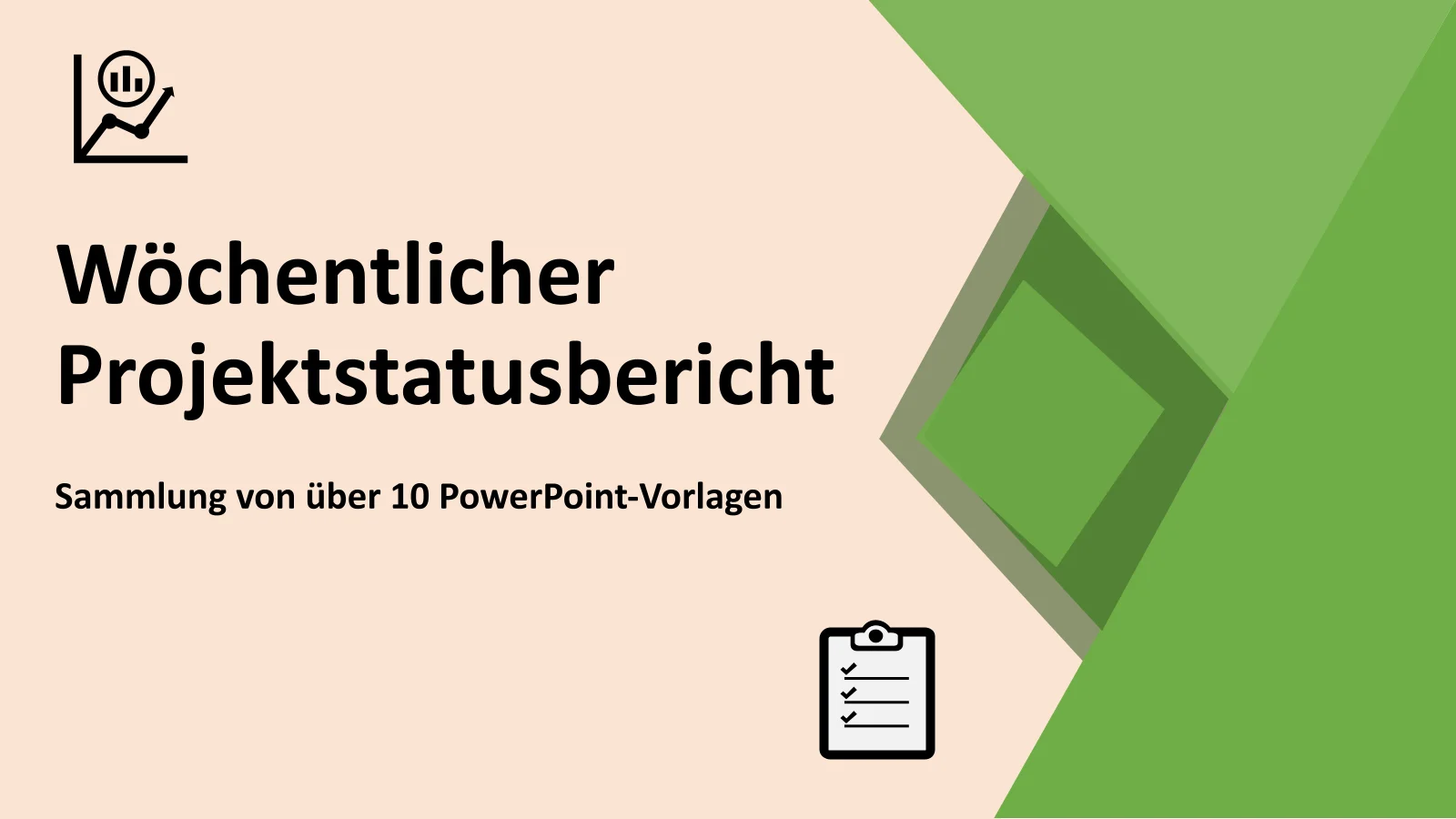 Wöchentlicher Projektstatusbericht PowerPoint-Vorlagenpaket